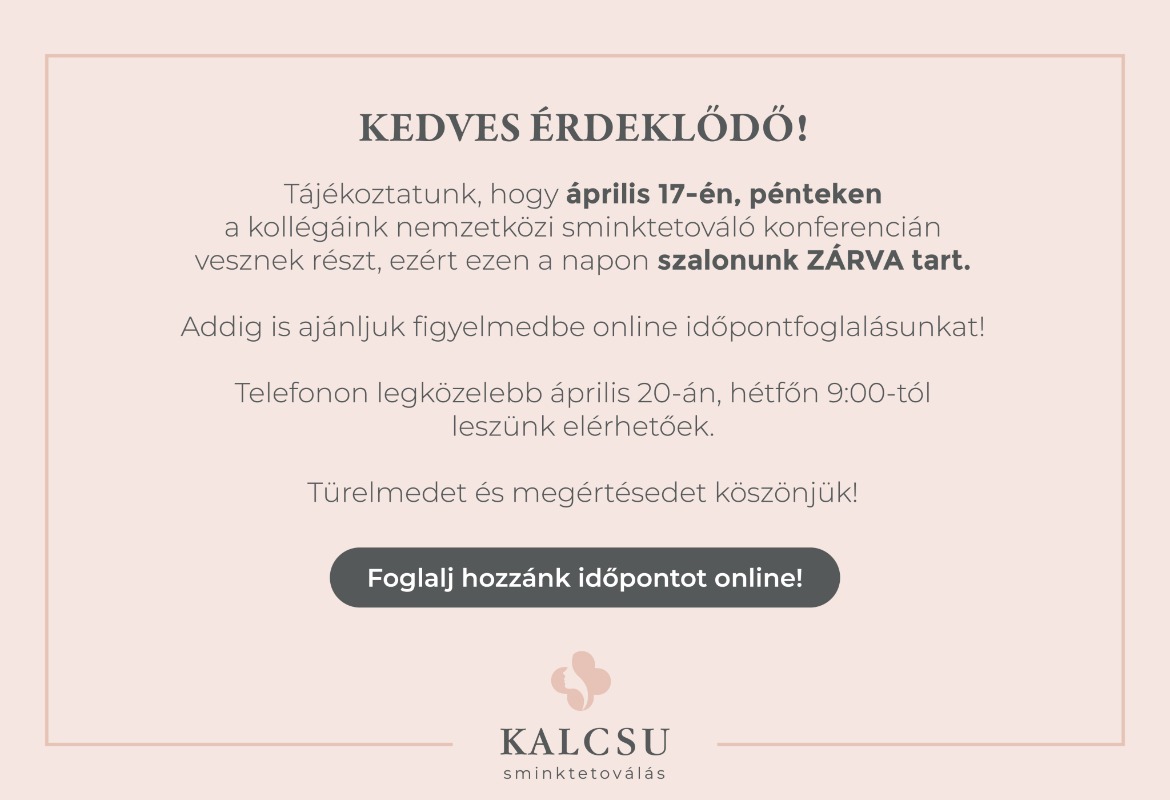 Zárva tartás 2026. április 17. 